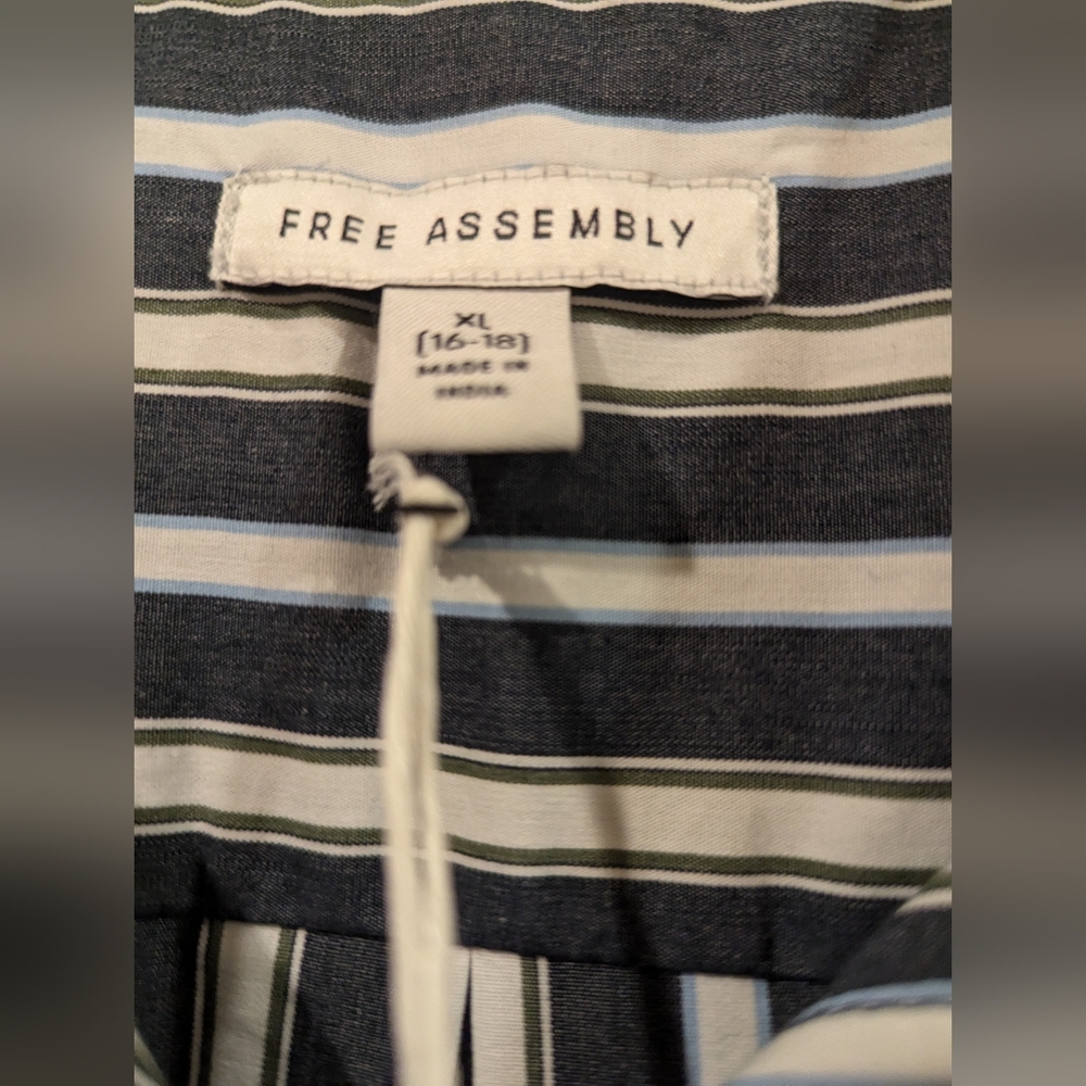 Free Assembly Striped Drop Waist Long Sleeve Dress XL - Picture 5 of 7